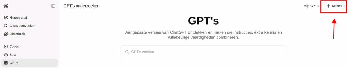 Custom GPT maken